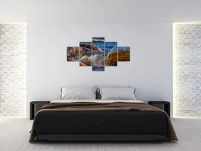 Szczegółowy obraz - woda między kamieniami (125x70 cm)