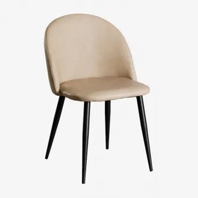 Zestaw 2 Tapicerowanych Krzeseł Jadalnianych Z Ekoskóry Kana Marrón Trigo & Czarny - Sklum