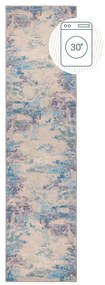 Niebiesko-fioletowy chodnik z mieszanki włókien z recyklingu odpowiedni do prania 60x230 cm Reid – Flair Rugs