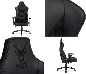 Fotel gamingowy Apex - ergonomiczny fotel dla graczy ekoskóra, czarny