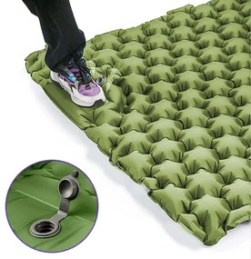 Dwuosobowy materac turystyczny, zielony