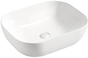 Biała umywalka nablatowa ceramiczna - Ravos 2X