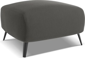 Pufa - z tkaniny welwetowej - stalowy - MALIE