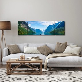 Obraz - Jezioro Lovatnet (170x50 cm)
