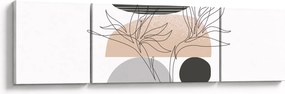 Obraz - Line art flowers N⁰2 (170x50 cm)