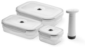 Zestaw 3 pojemników próżniowych na żywność z pompką Compactor Food Saver