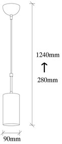 Lampa wisząca w kolorze złota Opviq lights Kem