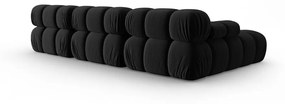 Czarna aksamitna sofa 285 cm Bellis – Micadoni Home