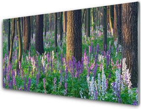 Panel Szklany do Kuchni Leśna Polana W Kwiatach