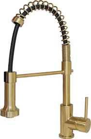 Plimo Bateria zlewozmywak z główką prysznicową szczotkowanej miedzi - Essebagno