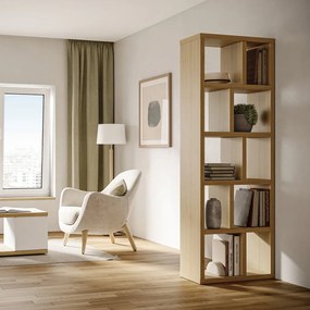 Regał w dekorze dębu 70x198 cm Berlin – TemaHome