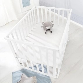 Biały kojec dla dzieci 100x75 cm – Roba