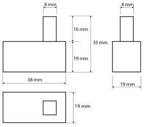 SAPHO XQ202 X-Square wieszak kwadratowy