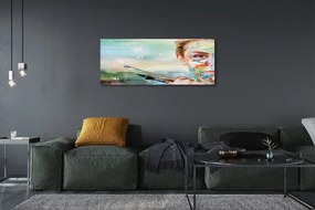 Obraz na płótnie Kobieta z Pędzlami