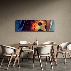 Obraz - Piłka w ogniu (170x50 cm)