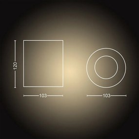 Philips Hue 56330/31/P9 LED lampa punktowa 5,5 W, biały