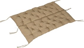 Outsunny Poduszka na ławkę dla 3 osób 150x98x8 cm, z paskami, na meble ogrodowe ławkę huśtawkową, Khaki
