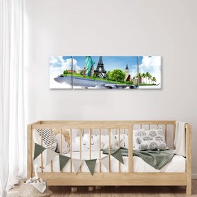 Obraz - Podróż dookoła świata (170x50 cm)