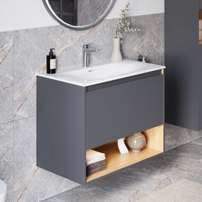 Szafka podumywalkowa BELDIVO 80 cm z umywalką ceramiczną Duravit