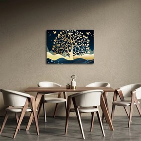 Obraz złotego drzewa (70x50 cm)