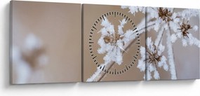 Obraz - Mróz (z zegarem) (90x30 cm)