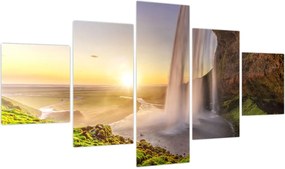 Obraz - Seljalandsfoss od tyłu jaskini (125x70 cm)