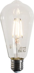 Zestaw 5 żarówek LED E27 Filament ST64 Przezroczyste 4W 470 lm 2700K