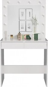 MARINA |  Toaletka z Lustrem LED | Biała |  81x50x150 | Elegancka Funkcjonalna