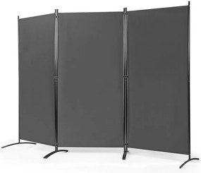 Mobilny dzielnik przestrzeni szary, 260x180cm