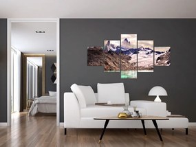 Obraz górskiego jeziora (125x70 cm)
