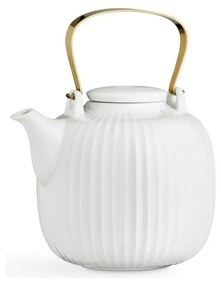 Biały porcelanowy dzbanek do herbaty Kähler Design Hammershoi, 1,2 l