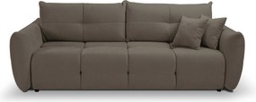 Masseno Sofa MODA z funkcją spania i pojemnikiem na pościel, Rozkładana sofa - Brązowy, WIND 21