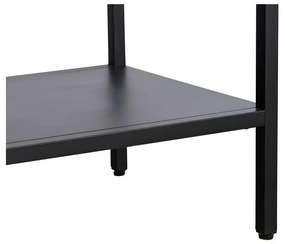 Czarna metalowa witryna 132x88 cm Carmel – Unique Furniture