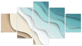 Abstrakcyjny obraz wybrzeża morskiego (125x70 cm)