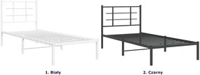 Czarne metalowe łóżko małżeńskie 100x200 cm - Laxo
