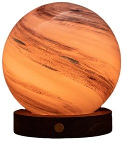 Lampa stołowa LED w ciemnym naturalnym kolorze ze szklanym kloszem (wysokość 13 cm) Polar Cloud – Gingko