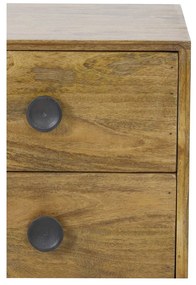 Brązowa wysoka komoda z litego drewna 40x80 cm Espita – Light &amp; Living