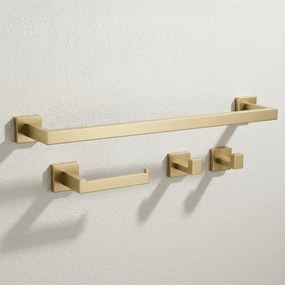 Zestaw akcesoriów łazienkowych Rio Złoty Szczotkowany 4 elementy