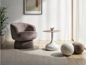 Obrotowy fotel designerski COSMIC RAVEN, ciemny beżowy