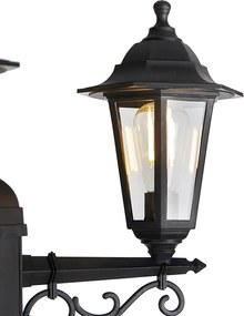 Inteligentny lampion zewnętrzny czarny 3-źródła światła z Wifi ST64 - New Haven