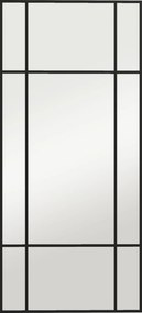 HOMCOM Lustro ścienne, dekoracyjne lustro z metalową ramą, czarne paski, wielowarstwowe szkło, 50B x 2T x 110H cm | Aosom PL
