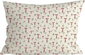 Polibawełniana poszewka na poduszkę HOLLY BOWS POLY 50x70 cm, kolorowy