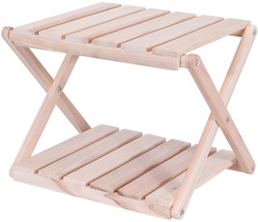 Taboret drewniany podwójny, 38 x 31 x 32 cm, stołek