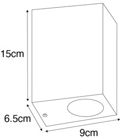 Nowoczesna lampa ścienna antyczne złoto 2-światła IP44 - Baleno