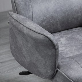 HOMCOM Krzesło biurowe fotel biurowy obrotowy regulowany mikrofibra pianka szary | Aosom PL