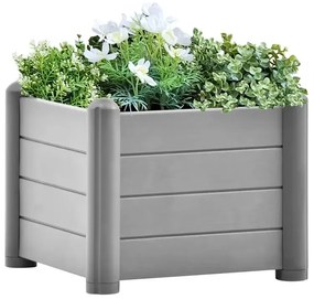 Szara kwadratowa donica ogrodowa D6-P35