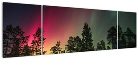 Obraz zorzy polarnej (170x50 cm)