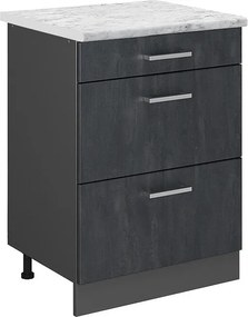 Szafka dolna do kuchni czarny beton 60x60x81.6 r-line