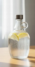 Karafka szklana Butelka Galon 1000ml Ucho Dama Na Wino Whisky Grube Szkło