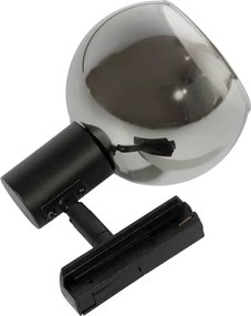 Nowoczesny czarny reflektor do systemu szynowego 1-fazowego - Iconic Lava